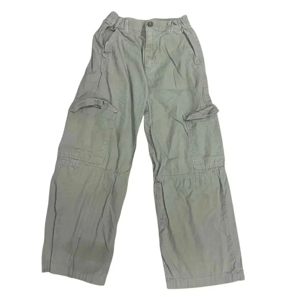H&M Women's Size 8 Khaki Green Wide-Leg Cargo Pants Casual - Picture 1 of 7